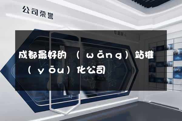 成都最好的網(wǎng)站推廣優(yōu)化公司