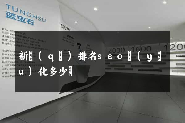 新區(qū)排名seo優(yōu)化多少錢