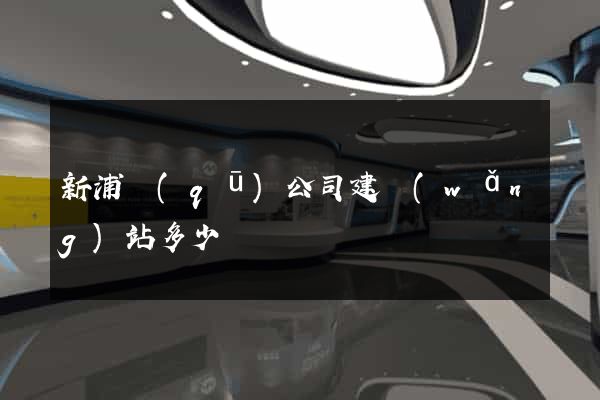 新浦區(qū)公司建網(wǎng)站多少錢