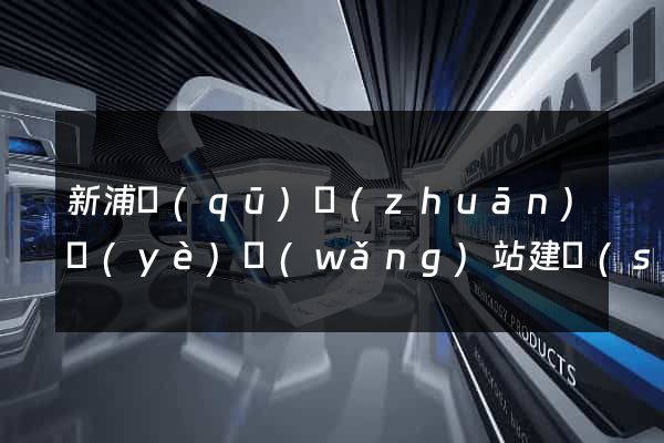新浦區(qū)專(zhuān)業(yè)網(wǎng)站建設(shè)