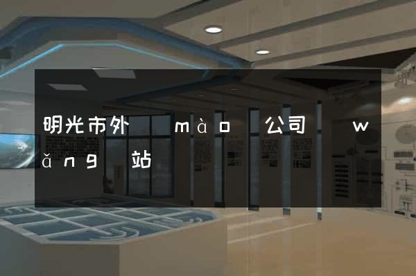 明光市外貿(mào)公司網(wǎng)站