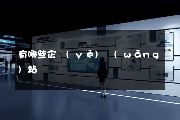 有哪些企業(yè)網(wǎng)站