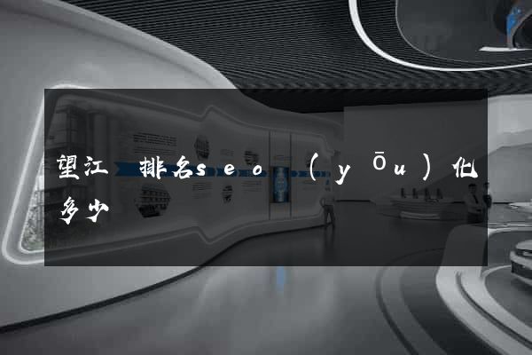 望江縣排名seo優(yōu)化多少錢
