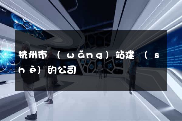 杭州市網(wǎng)站建設(shè)的公司