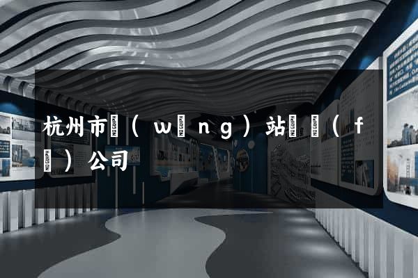 杭州市網(wǎng)站開發(fā)公司
