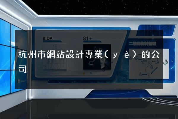 杭州市網站設計專業(yè)的公司