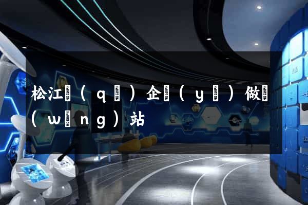 松江區(qū)企業(yè)做網(wǎng)站