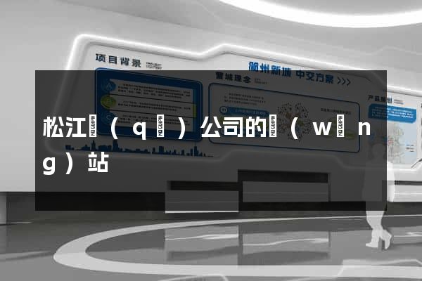 松江區(qū)公司的網(wǎng)站