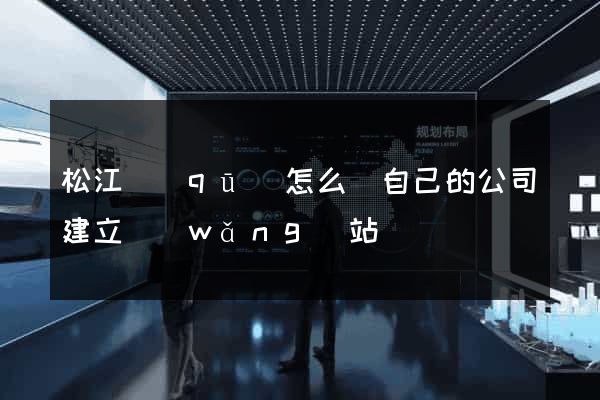 松江區(qū)怎么給自己的公司建立網(wǎng)站