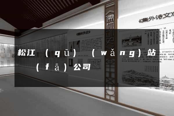 松江區(qū)網(wǎng)站開發(fā)公司