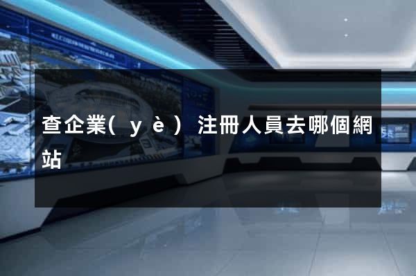 查企業(yè)注冊人員去哪個網站
