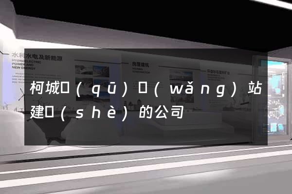 柯城區(qū)網(wǎng)站建設(shè)的公司