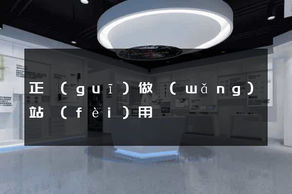正規(guī)做網(wǎng)站費(fèi)用