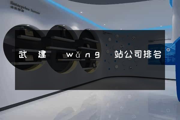 武漢建網(wǎng)站公司排名
