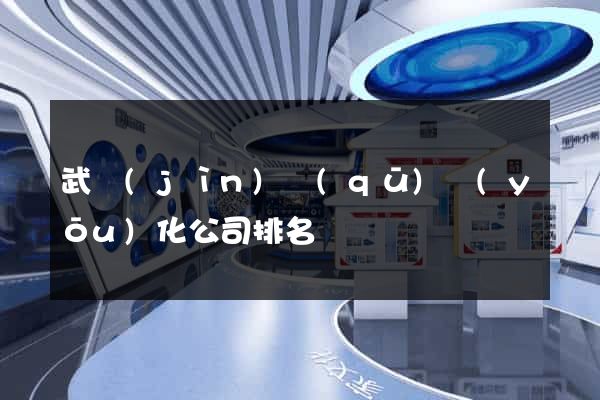 武進(jìn)區(qū)優(yōu)化公司排名