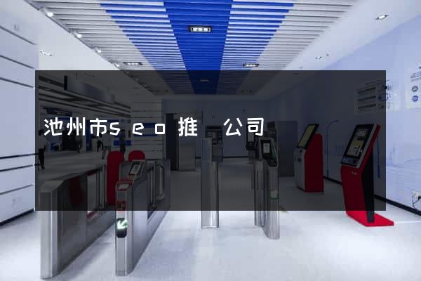 池州市seo推廣公司