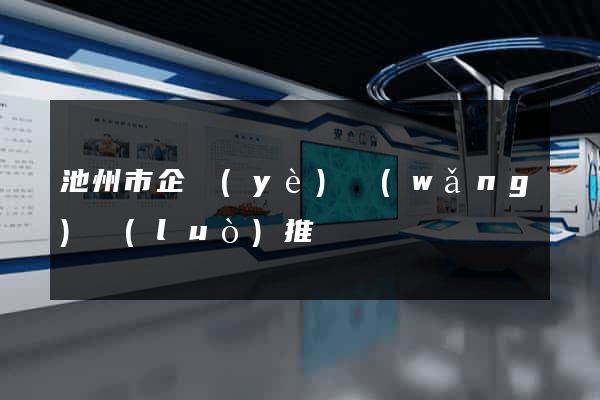 池州市企業(yè)網(wǎng)絡(luò)推廣