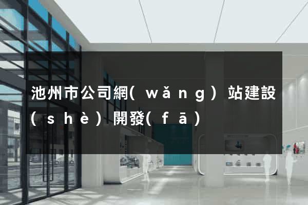 池州市公司網(wǎng)站建設(shè)開發(fā)