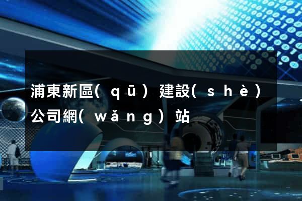 浦東新區(qū)建設(shè)公司網(wǎng)站