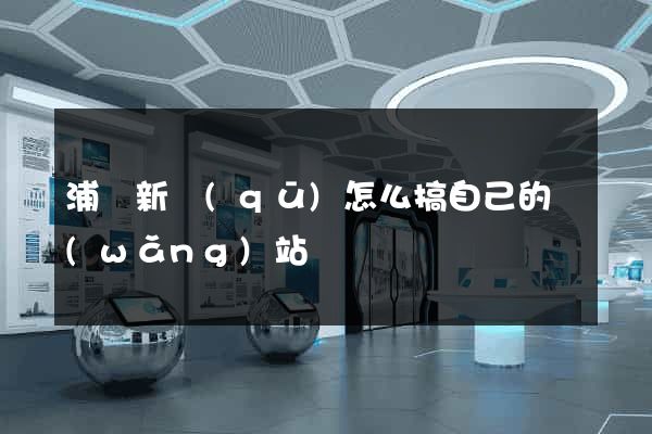 浦東新區(qū)怎么搞自己的網(wǎng)站