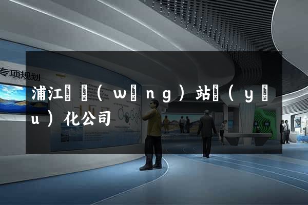 浦江縣網(wǎng)站優(yōu)化公司
