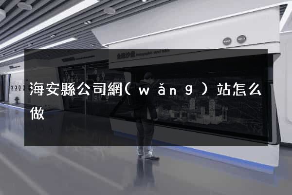 海安縣公司網(wǎng)站怎么做
