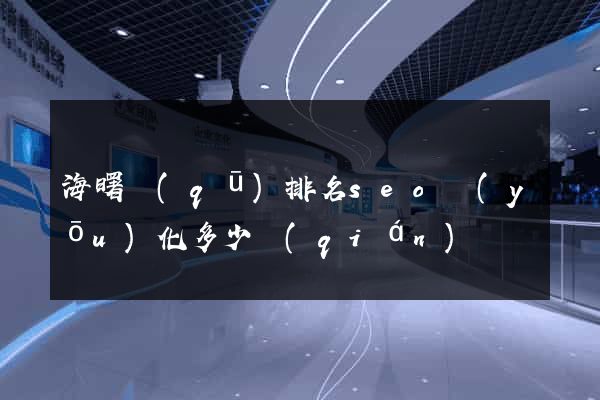 海曙區(qū)排名seo優(yōu)化多少錢(qián)