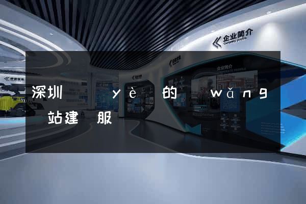 深圳專業(yè)的網(wǎng)站建設服務