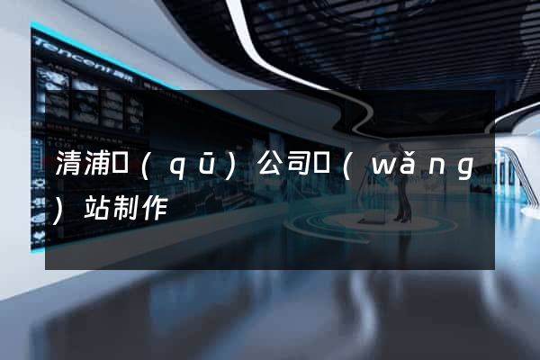 清浦區(qū)公司網(wǎng)站制作
