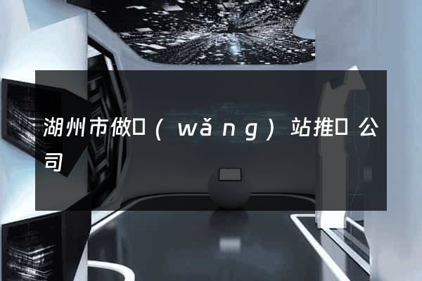 湖州市做網(wǎng)站推廣公司