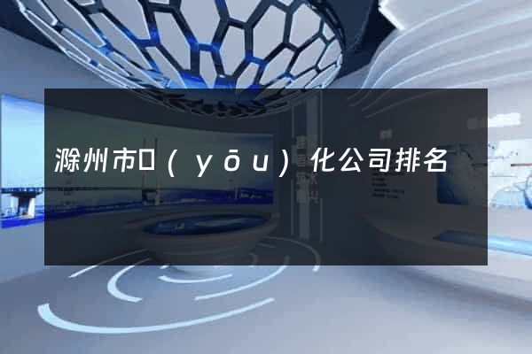 滁州市優(yōu)化公司排名