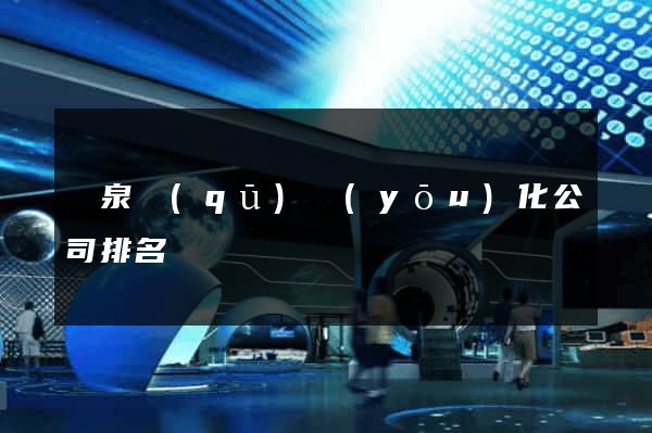 潁泉區(qū)優(yōu)化公司排名
