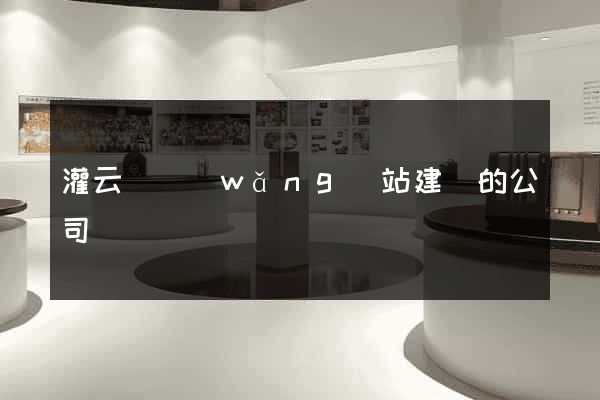 灌云縣網(wǎng)站建設的公司