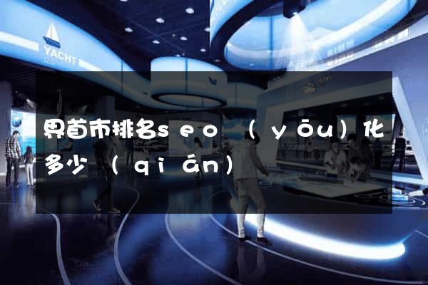 界首市排名seo優(yōu)化多少錢(qián)