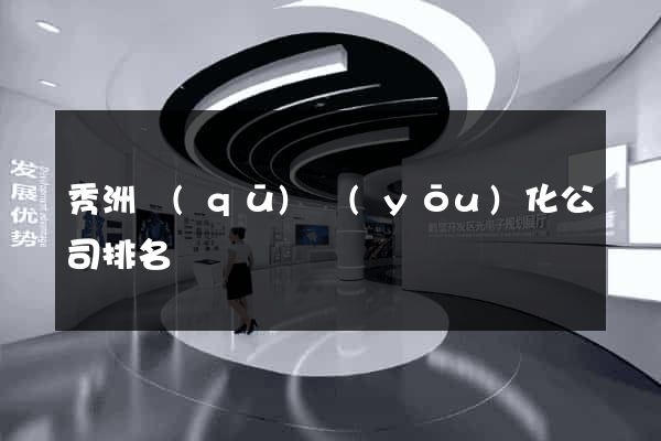 秀洲區(qū)優(yōu)化公司排名