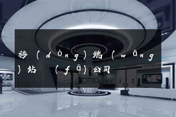 移動(dòng)端網(wǎng)站開發(fā)公司
