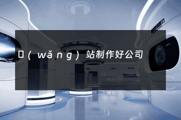 網(wǎng)站制作好公司
