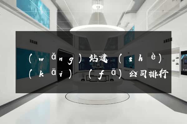 網(wǎng)站建設(shè)開(kāi)發(fā)公司排行