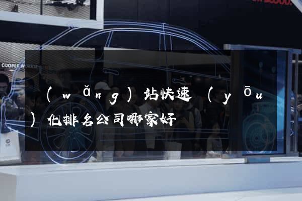 網(wǎng)站快速優(yōu)化排名公司哪家好