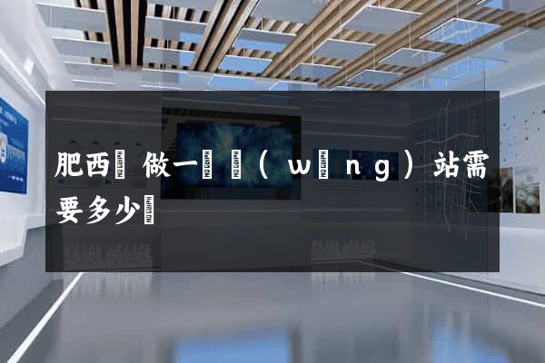 肥西縣做一個網(wǎng)站需要多少錢