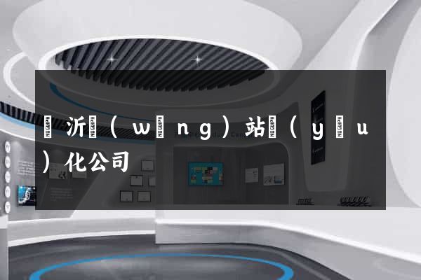 臨沂網(wǎng)站優(yōu)化公司