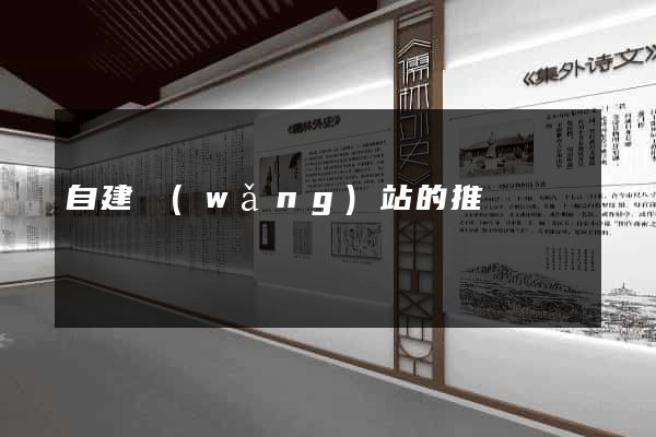自建網(wǎng)站的推廣