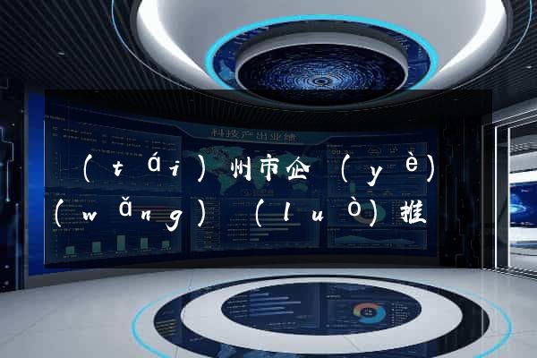 臺(tái)州市企業(yè)網(wǎng)絡(luò)推廣