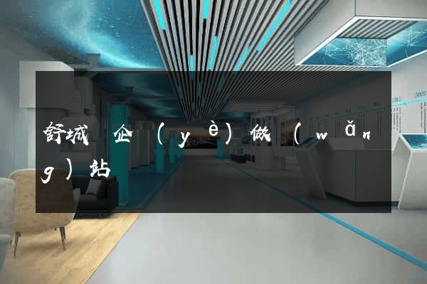 舒城縣企業(yè)做網(wǎng)站