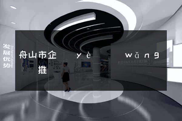 舟山市企業(yè)網(wǎng)絡推廣