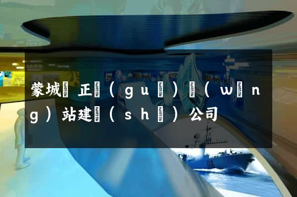 蒙城縣正規(guī)網(wǎng)站建設(shè)公司