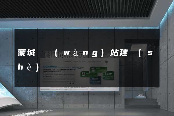 蒙城縣網(wǎng)站建設(shè)