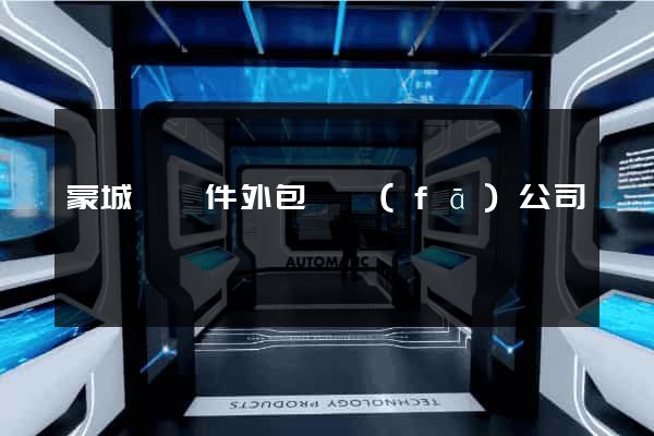 蒙城縣軟件外包開發(fā)公司