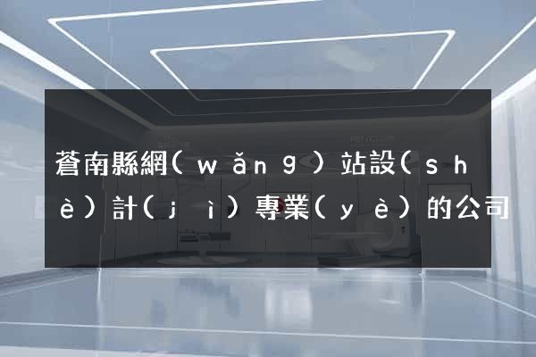 蒼南縣網(wǎng)站設(shè)計(jì)專業(yè)的公司