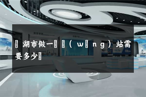 蕪湖市做一個網(wǎng)站需要多少錢